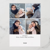 輝くメリークリスマス5 PHOTOグリーティングシルバー 箔シーズンカード (裏面)