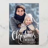 輝くメリークリスマス5 PHOTOグリーティングシルバー 箔シーズンカード (正面)