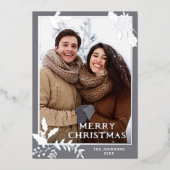 輝くメリークリスマス5 PHOTOグリーティングシルバー 箔シーズンカード (正面)