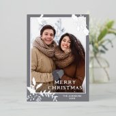 輝くメリークリスマス5 PHOTOグリーティングシルバー 箔シーズンカード (立ち正面)