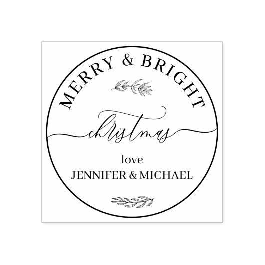 輝くメリークリスマス ラバースタンプ (インプリント)