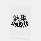 輝くモンスターハロウィーン アクリルサイン (傾斜)