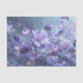 輝くライラックの蝶の花咲くデコパージュ 薄葉紙 (正面)