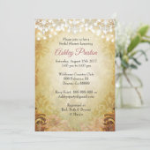 輝くラスティックライト ブライダルシャワー招待状 招待状 (スタンド正面)