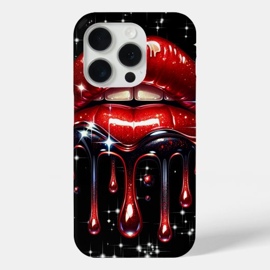輝くラメのルージュ リップグロス Case-Mate iPhoneケース (裏面)