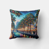 "輝くリバーウォーク：クリスマスナイト" クッション (裏面)