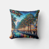 "輝くリバーウォーク：クリスマスナイト" クッション (正面)