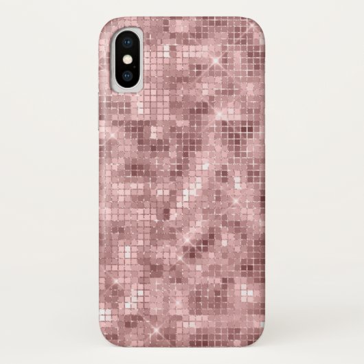 輝くローズゴールド ピンク ラグジュアリー スパークル Case-Mate iPhoneケース (裏面)