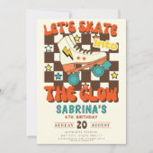 輝くローラースケートでバースデーパーティーをしよう 招待状 (正面)