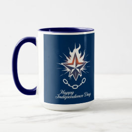 輝くローン・スターの独立記念日 マグカップ