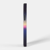 輝く三角形。Ethereumコンセプト。未来的な抽象 iPhoneケース (右側面)