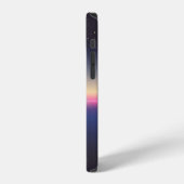 輝く三角形。Ethereumコンセプト。未来的な抽象 iPhoneケース (左側面)