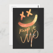 輝く保おもしろいスマイル絵文字 ポストカード (正面/裏面)