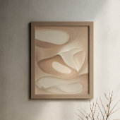 「輝く優雅さ」 |ニュートラルトーン流体アート ポスター