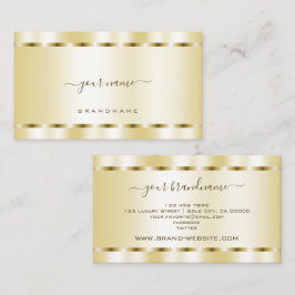 輝く光と金色のきちんとした輝縁どき 名刺