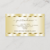 輝く光と金色のきちんとした輝縁どき 名刺 (裏面)