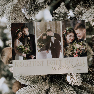 輝く光のクリスマス 結婚式 ウェディング 報告 シーズンカード