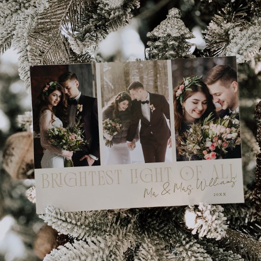 輝く光のクリスマス 結婚式 ウェディング 報告 シーズンカード