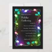 輝く光のホリデーパーティー招待状 招待状 (正面)