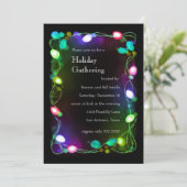 輝く光のホリデーパーティー招待状 招待状 (スタンド正面)