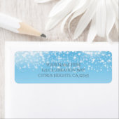 輝く光のロマンティックな冬のワンダーランド ラベル (インサイチュ)