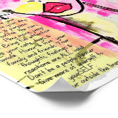 輝く光の女性を映感動的し出す ポスター (角)