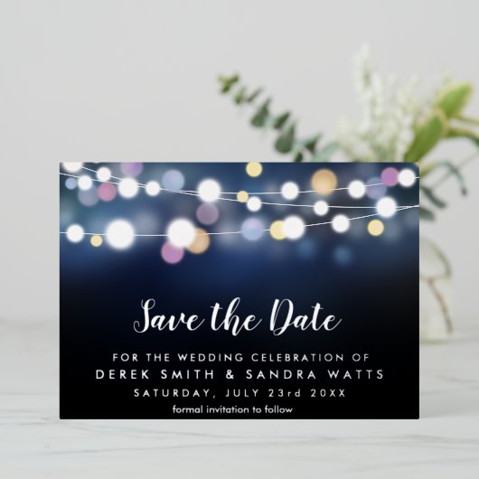 輝く光よ、記念日を救え 箔招待状 (立ち正面)