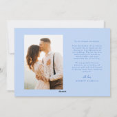 輝く光 アイスブルーの結婚式のご案内 シーズンカード (裏面)