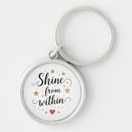輝く内から – 天の自己の愛の引用文 キーホルダー