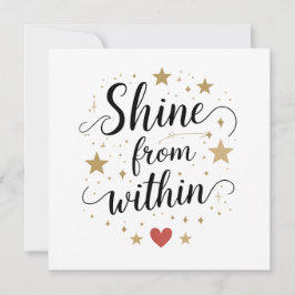 輝く内から – 天の自己の愛の引用文 招待状