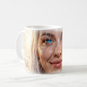 輝く再生の涙の肖像画アートマグ コーヒーマグカップ (正面左)