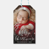 輝く写真クリスマス ギフトタグ (裏面)