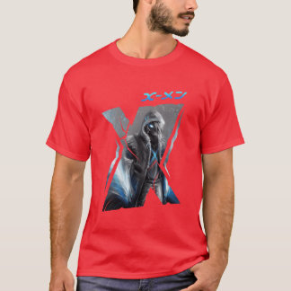 輝く力を持つアニメの英雄の友達 Tシャツ