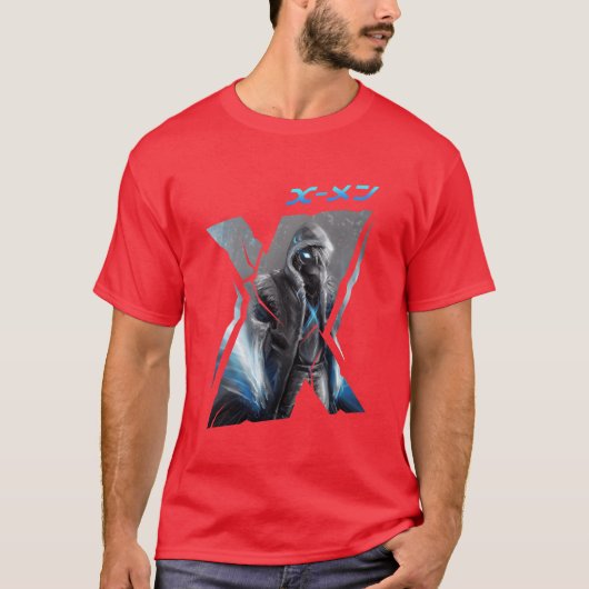 輝く力を持つアニメの英雄の友達 Tシャツ (正面)