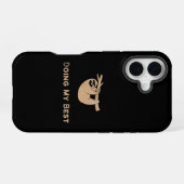 輝く努力派ナマケモノ iPhone 16ケース (裏面横)