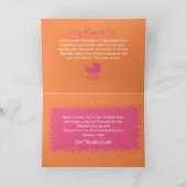 輝く喜び: 輝かしい 女の子の出産 民族の妊娠 カード (内部)