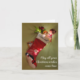 輝く塗りつぶされたストッキングに名前を追加 カード