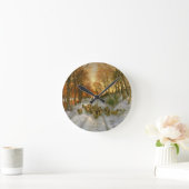 輝く夕べ時間 ラウンド壁時計 (ホーム)