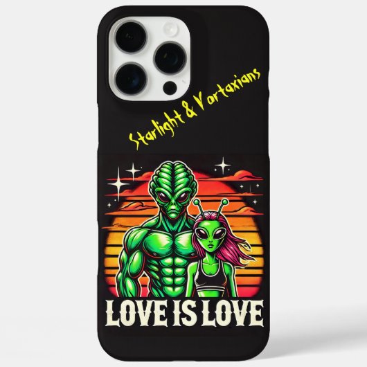輝く夕焼けの下の異星人の恋人たち Case-Mate iPhoneケース (裏面)