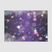輝く夢のような紫のクリスマスウィンターワンダーランド 薄葉紙 (正面)