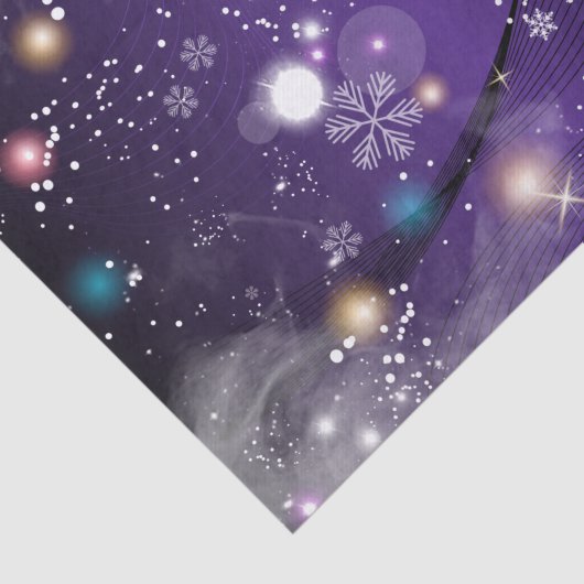 輝く夢のような紫のクリスマスウィンターワンダーランド 薄葉紙 (詳細)