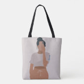 「輝く夢想:バッグがプリントで飾ら素晴らしれた」 トートバッグ (裏面)