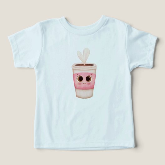 輝く大きな目のおしゃれなコーヒーカップ (デザイン正面)