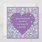 輝く大切宝石ハート引用文 シーズンカード (正面)