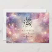 輝く天体のスターダストスカイ ウェディング セーブザデート (正面)