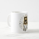 輝く天体の神秘的なアート スター タロットカード コーヒーマグカップ (正面左)