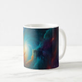 輝く天体ポータル銀河星雲アートマグ コーヒーマグカップ (正面右)
