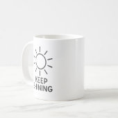 輝く太陽デザインT コーヒーマグカップ (正面左)