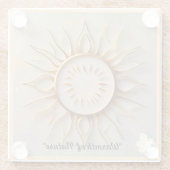 「輝く太陽」 ガラスコースター (裏面)