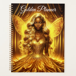 輝く妖精の翼を持つ神秘的な光の女神 プランナー手帳